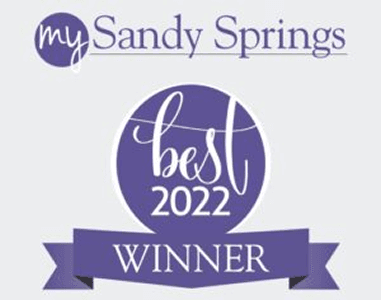 The badge for the 2022 Best of My Sandy Springs Magazine Award.