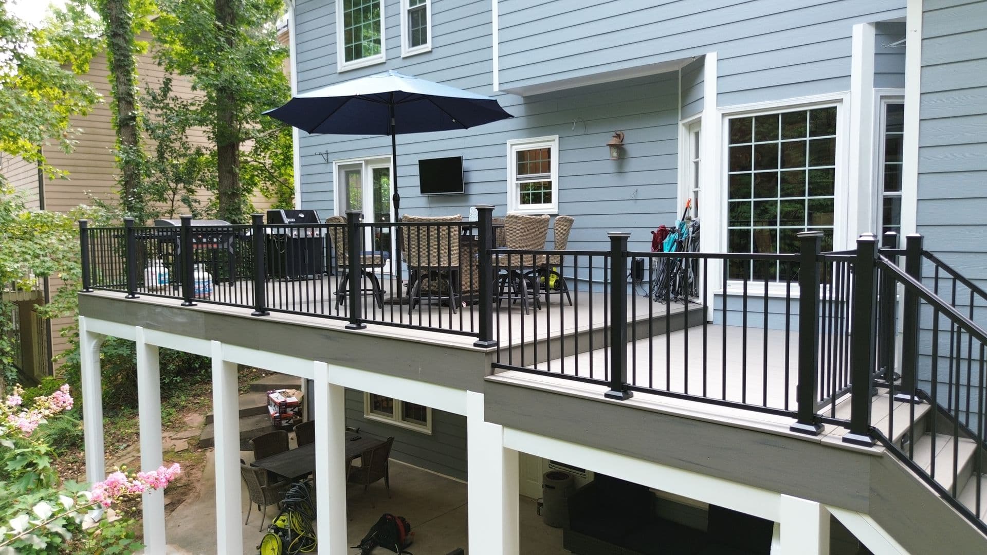 Contractor deck home improvement
