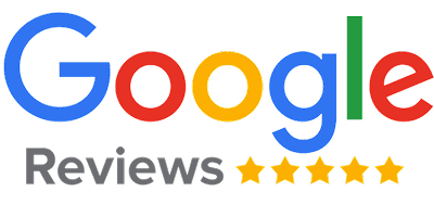 The Google logo for five-star reviews.