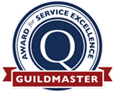 The badge for the 2014 GuildMaster Award for Customer Excellence.