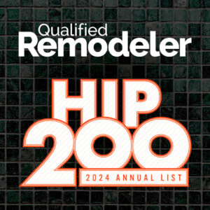 The badge for the Qualified Remodeler 2024 HIP 200 Annual List.
