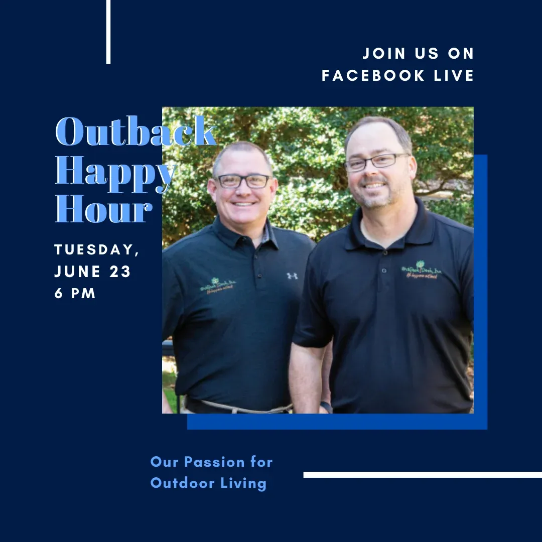 A graphic advertising an Outback Deck webinar.