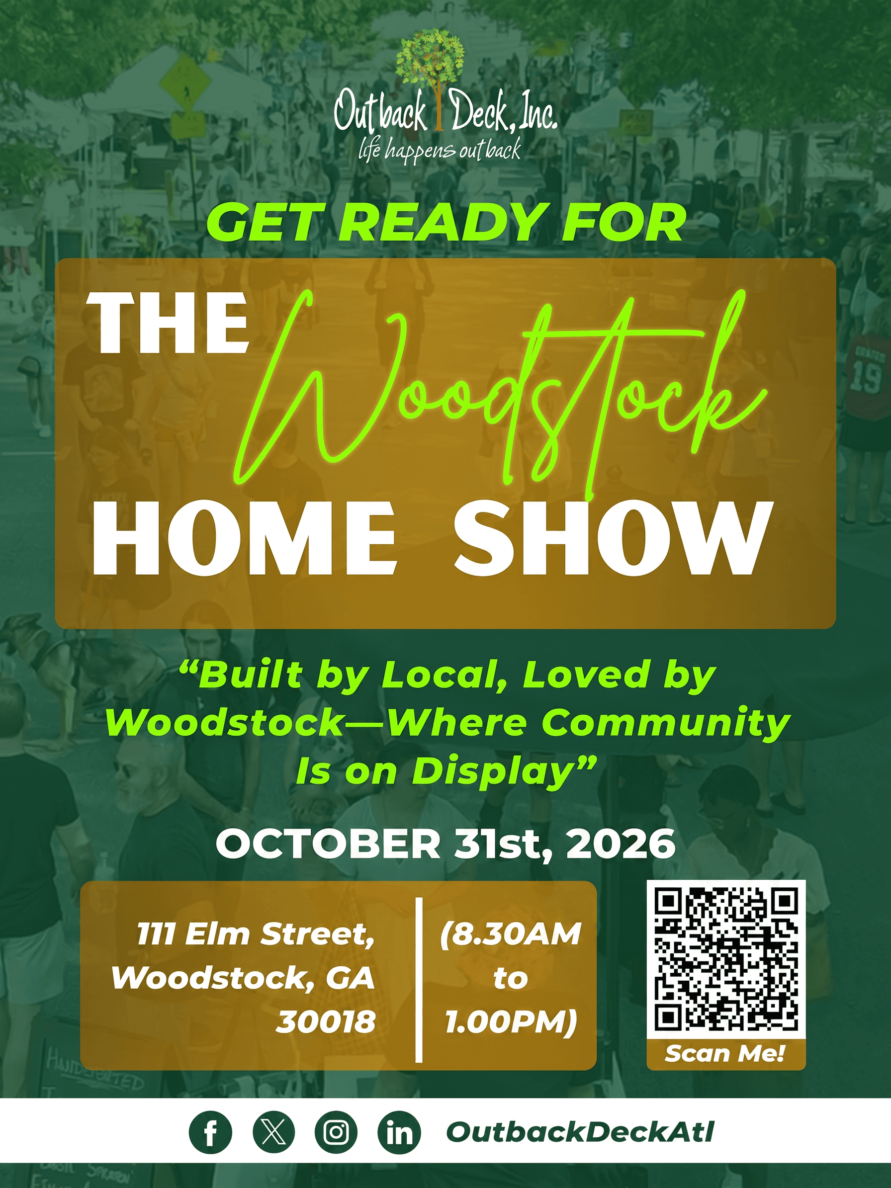 woodstock home show 2026 Outback deck